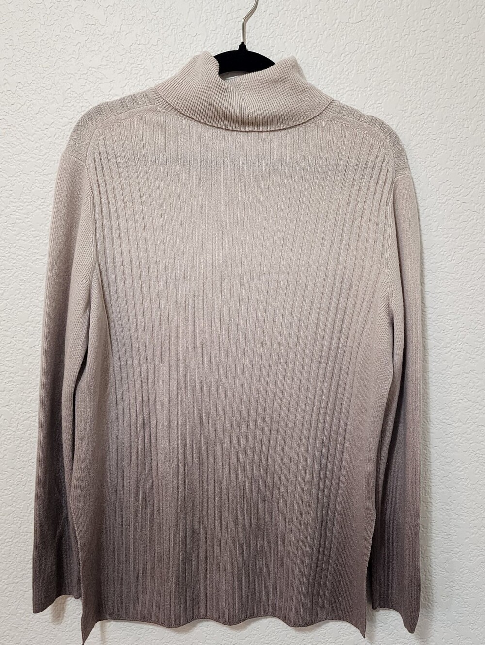 Lafayette 148 NY 100% Cashmere Ombre Ribbed Turtleneck Tunic Sweater No Size Tag - Picture 4 of 13